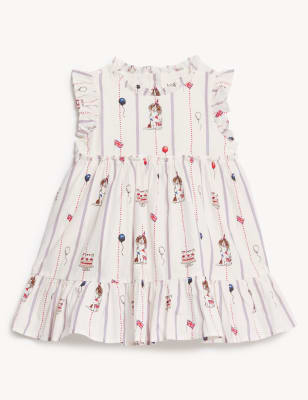 

Girls M&S Collection Pure Cotton Coronation Print Frill Dress (0-3 Yrs) - Cream Mix, Cream Mix
