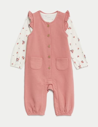 2pc Cotton Rich Floral Outfit (0-3 Yrs)