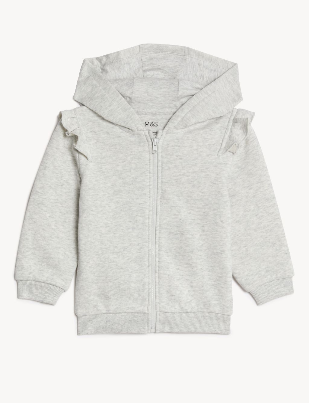 Cotton Rich Frill Hoodie (0-3 Yrs) image 2