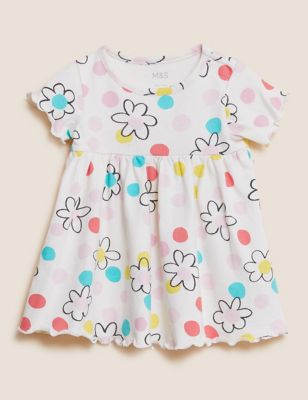 

Girls M&S Collection Pure Cotton Floral Dress (0-3 Yrs) - Cream Mix, Cream Mix
