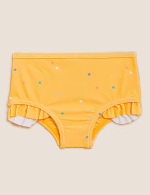 

M&S Collection Traje de baño de 3 piezas con estampado de topos y caballito de mar (0-3 años) - Yellow Mix, Yellow Mix