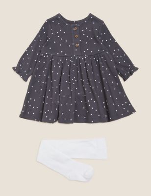 

Girls M&S Collection 2pc Cotton Rich Spot Outfit (0-3 Yrs) - Dark Grey, Dark Grey