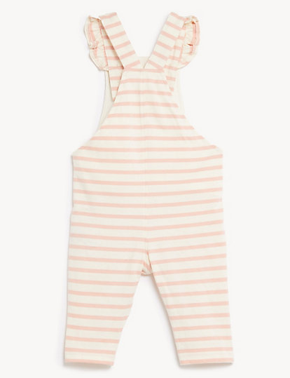 Pure Cotton Striped Dungarees