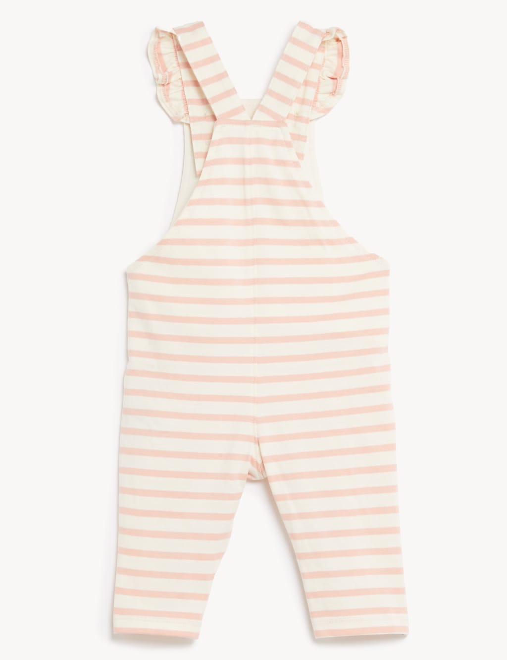 Pure Cotton Striped Dungarees (0-3 Yrs) image 2