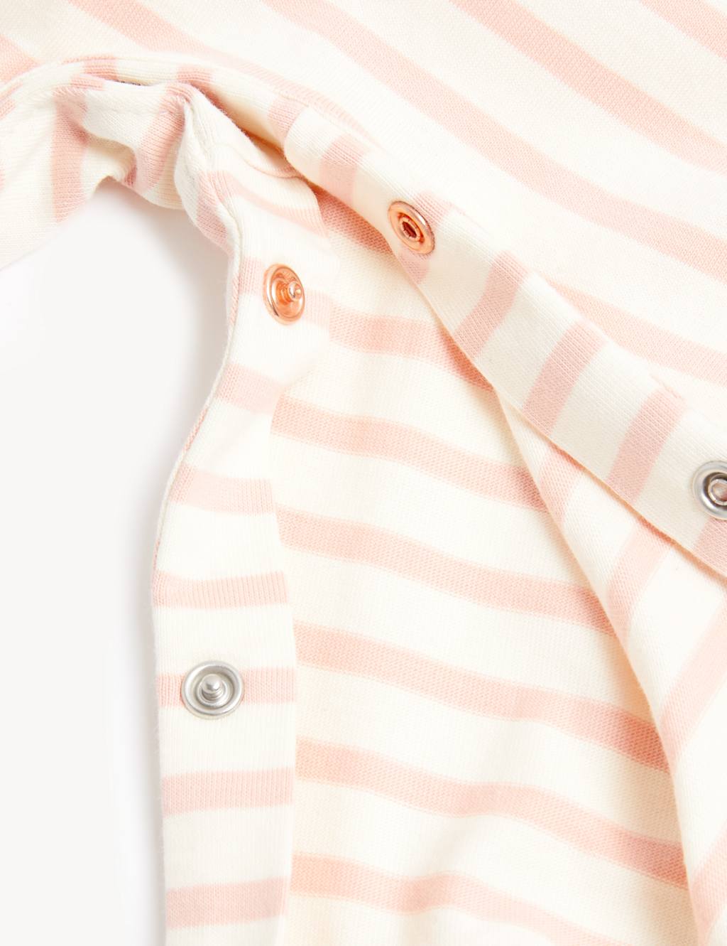 Pure Cotton Striped Dungarees (0-3 Yrs) image 3