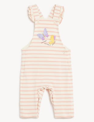 Pure Cotton Striped Dungarees