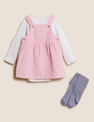 

Girls M&S Collection 3pc Cord Pinnie Outfit (0-3 Yrs) - Pink Mix, Pink Mix