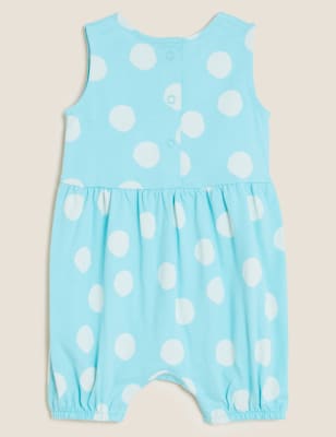 

Girls M&S Collection Pure Cotton Polka Dot Romper (0 - 3 Yrs) - Green Mix, Green Mix