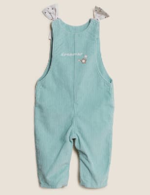 

Girls M&S Collection Pure Cotton Cord Dreamer Slogan Dungarees (0-3 Yrs) - Mint Mix, Mint Mix