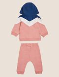 2pc Cotton Rich Hooded Outfit (0-3 Yrs)