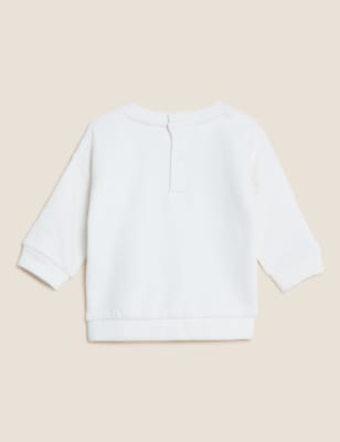 

Girls M&S Collection Cotton Rich Smiles Slogan Sweatshirt (0-3 Yrs) - Cream Mix, Cream Mix