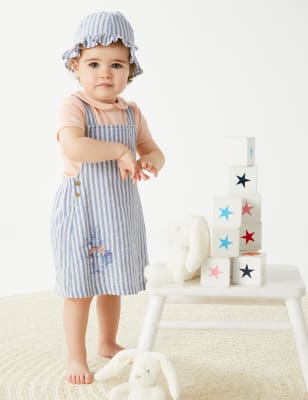 

M&S Collection 3-teiliges Peter Rabbit™-Outfit aus reiner Baumwolle (0-3 Jahre) - Blue Mix, Blue Mix