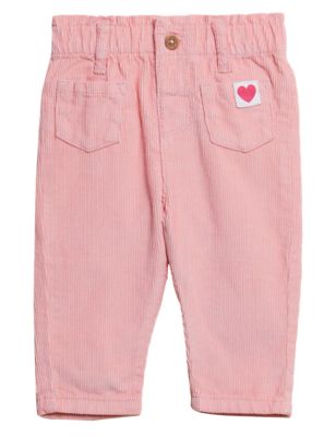 M&S Girls Pure Cotton Cord Trousers (0-3 Yrs)