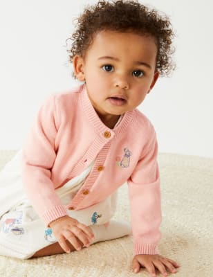 

Girls M&S Collection Pure Cotton Peter Rabbit™ Cardigan (0-3 Yrs) - Pink Mix, Pink Mix