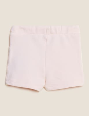 

M&S Collection Pantalón corto de algodón con texto 'Super Sweet' (0-3 años) - Baby Pink, Baby Pink