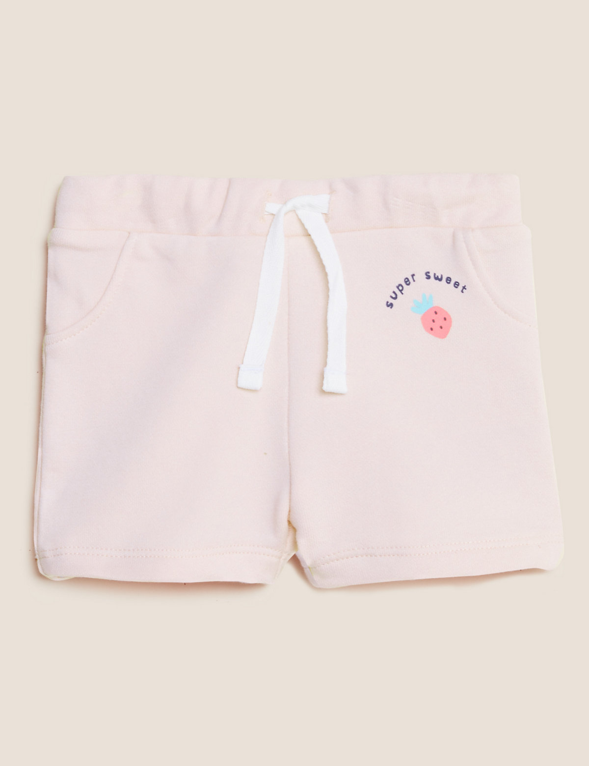 Cotton Rich Super Sweet Slogan Shorts (0-3 Yrs)