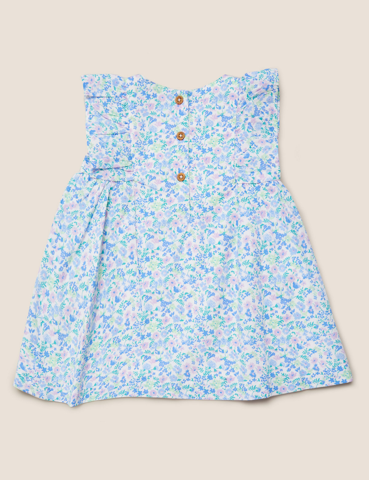 Pure Cotton Floral Print Dress (0-3 Yrs)