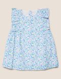 Pure Cotton Floral Print Dress (0-3 Yrs)