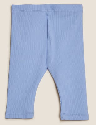 

Girls M&S Collection Cotton Rich Leggings (0-3 Yrs) - Blue, Blue