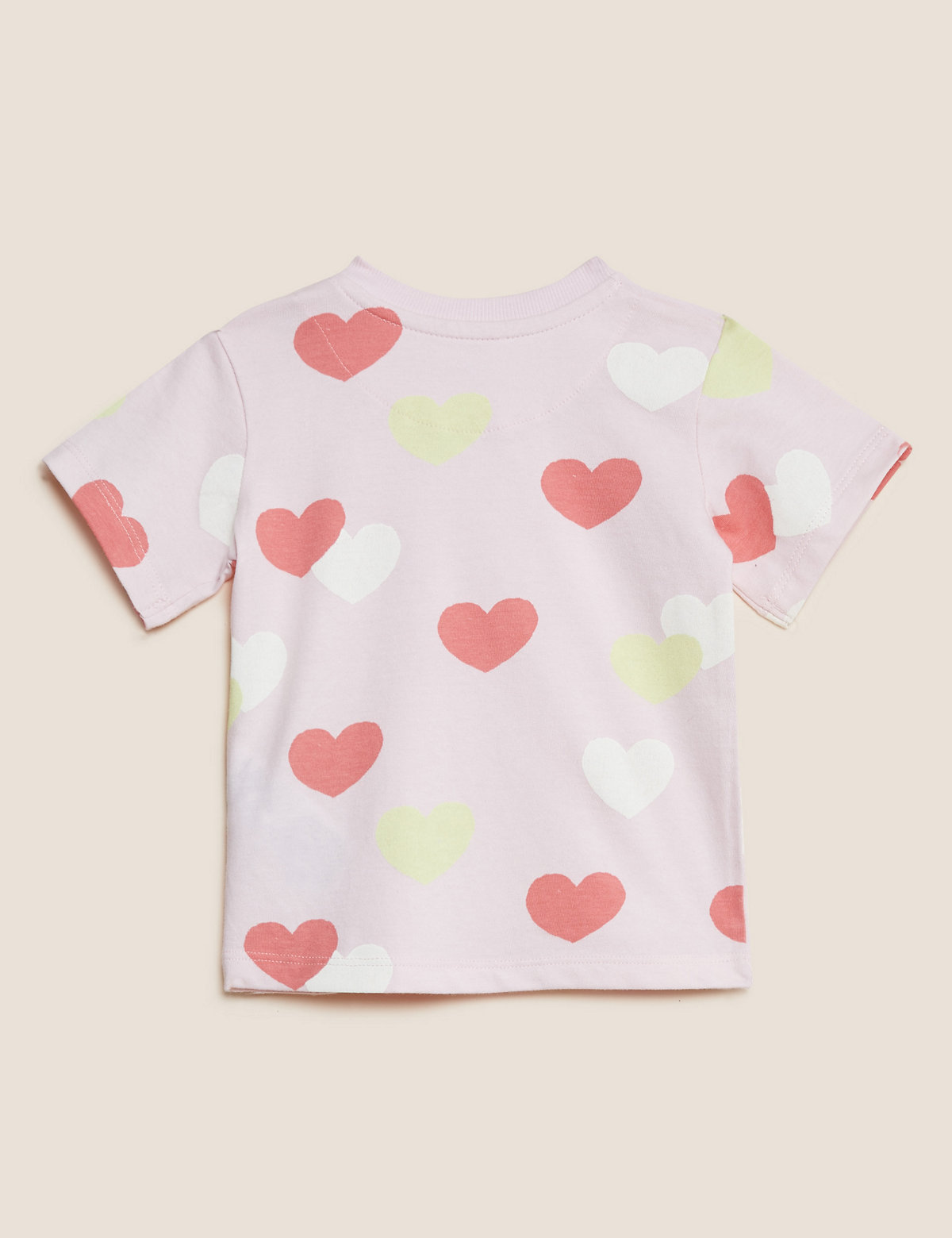 Pure Cotton Heart Print T-Shirt (0-3 Yrs)