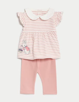 

M&S Collection Conjunto de 2 piezas de algodón de Perico, el conejo (0-3 años) - Pink Mix, Pink Mix