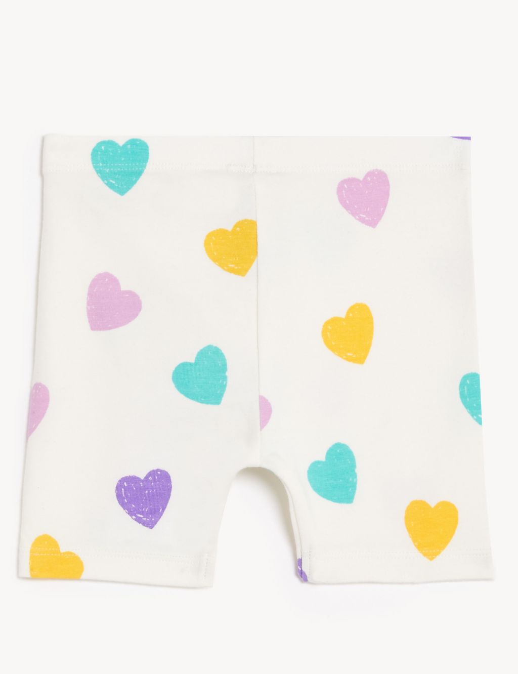 Cotton Rich Heart Print Shorts (0-3 Yrs) image 2