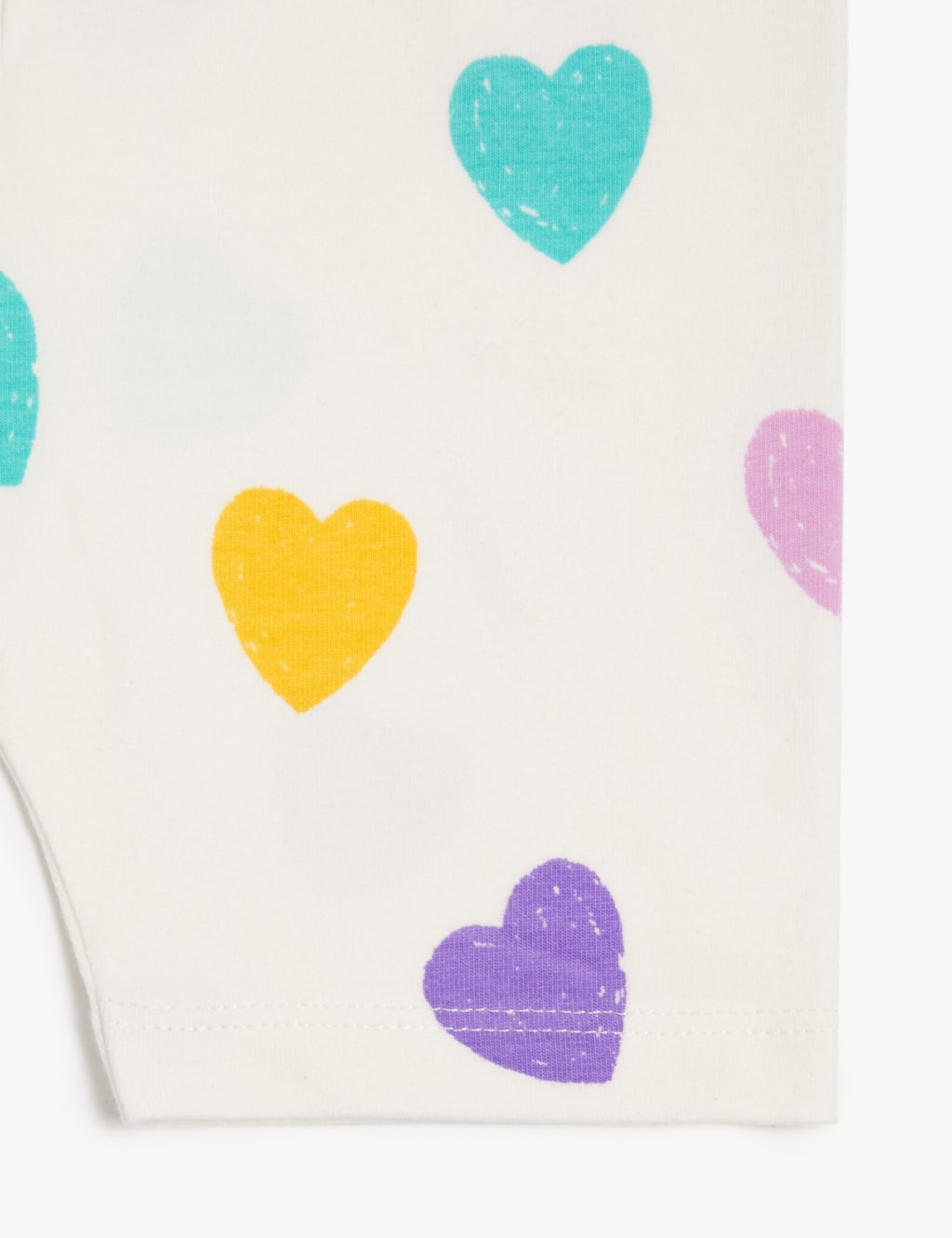 Cotton Rich Heart Print Shorts (0-3 Yrs) image 3