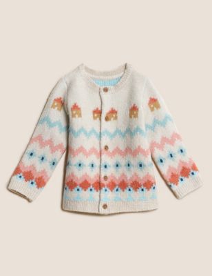 

Girls M&S Collection Fair Isle Knitted Cardigan (0-3 Yrs) - Cream Mix, Cream Mix
