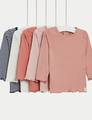 

Girls M&S Collection 5pk Pure Cotton Striped & Plain Tops (0-3 Yrs) - Multi, Multi