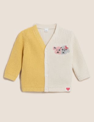 

M&S Collection Cárdigan 100% algodón de cachorro (0-3 años) - Yellow Mix, Yellow Mix