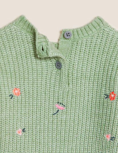 Knitted Floral Jumper