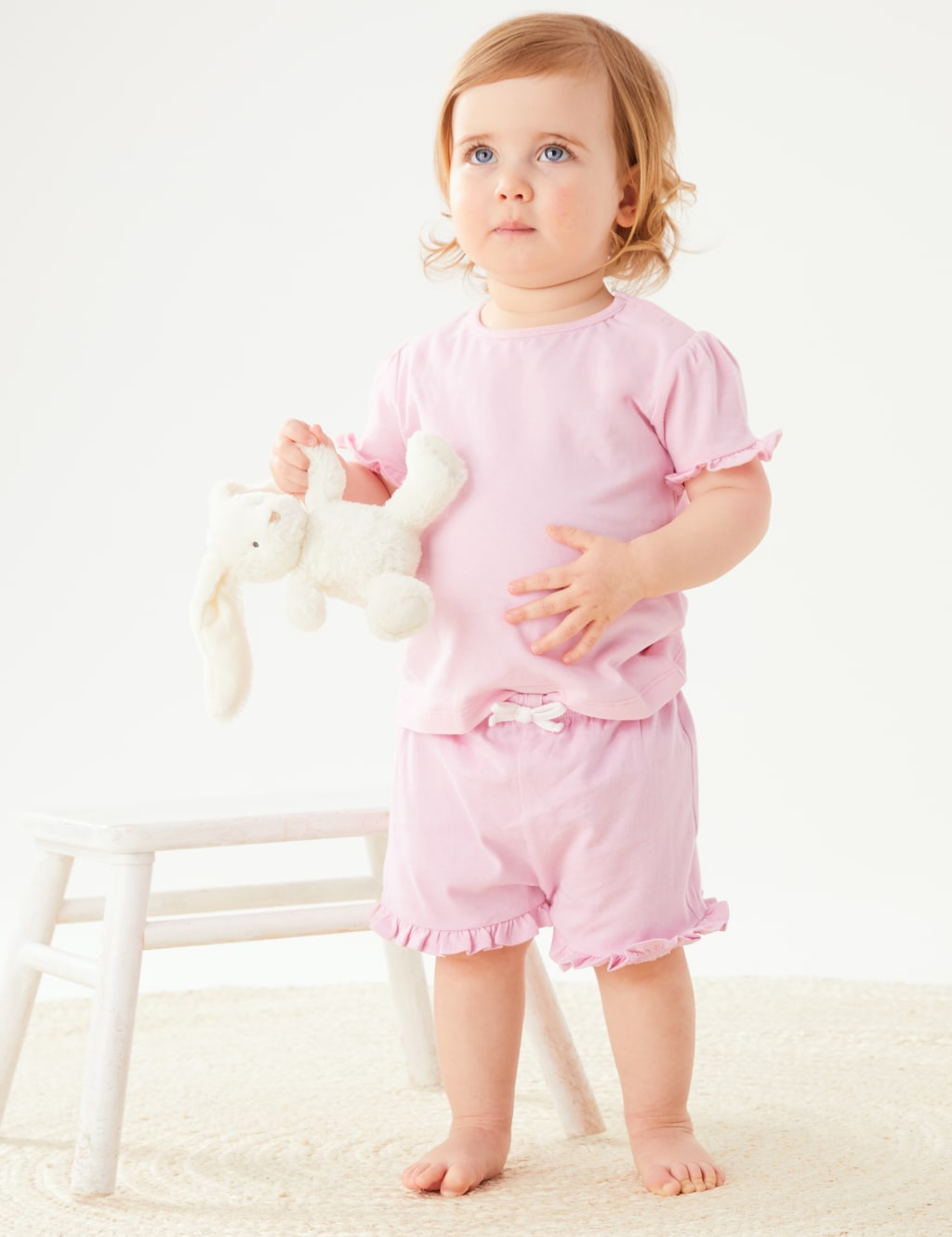 Pure Cotton Frill Shorts (0-3 Yrs) image 1