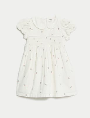 Pure Cotton Floral Dress (0-3 Yrs)