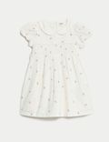 Pure Cotton Floral Dress (0-3 Yrs)