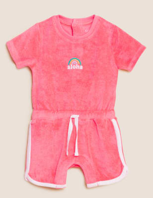 

Girls M&S Collection Cotton Rich Aloha Rainbow Romper (0-3 Yrs) - Pink Mix, Pink Mix