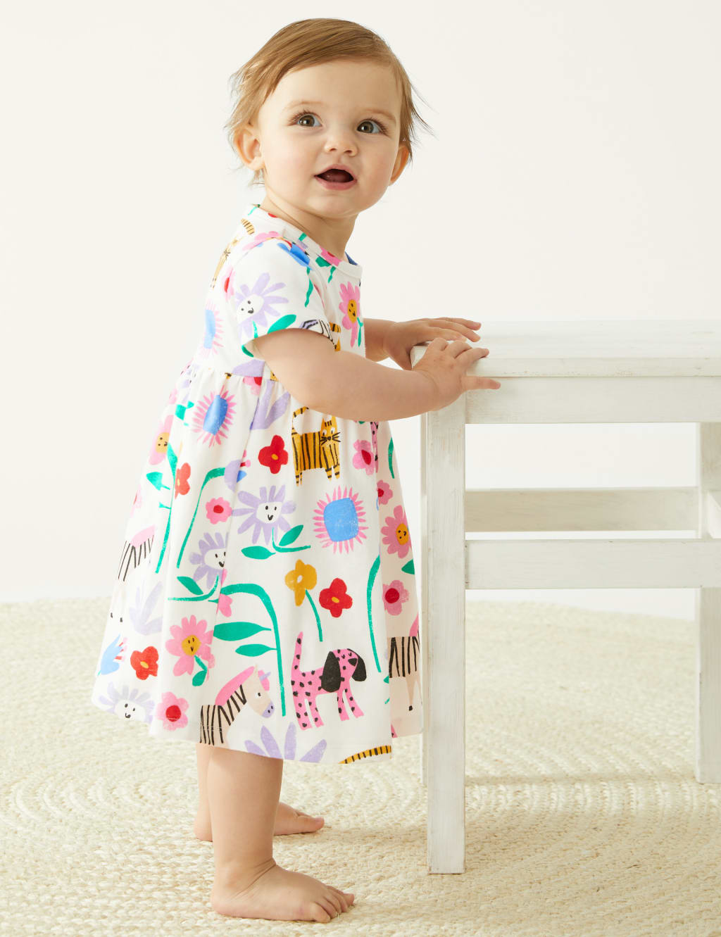 Pure Cotton Print Dress (0-3 Yrs) image 1