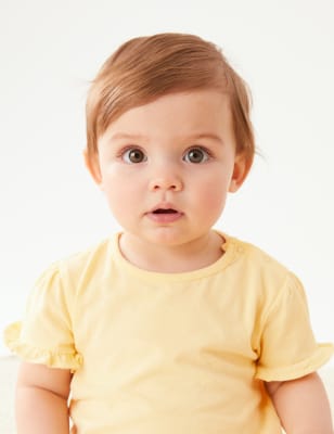

Girls M&S Collection Pure Cotton Frill T-Shirt (0-3 Yrs) - Yellow, Yellow