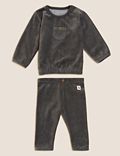 Cotton Rich Velour Outfit (0-3 Yrs)