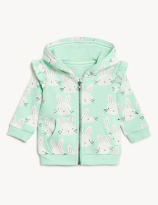 

Girls M&S Collection Cotton Rich Bunny Hoodie (0-3 Yrs) - Green, Green