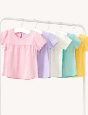 5pk Pure Cotton T-Shirts (0-3 Yrs) - RS