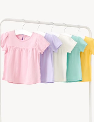 

Girls M&S Collection 5pk Pure Cotton T-Shirts (0-3 Yrs) - Multi, Multi