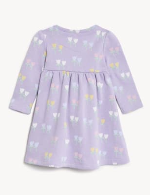 

Girls M&S Collection Cotton Rich Tulip Print Dress (0-3 Yrs) - Lilac Mix, Lilac Mix