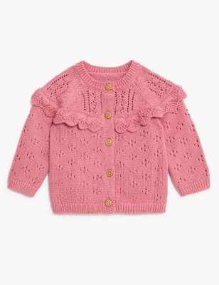 

Girls M&S Collection Pure Cotton Knitted Cardigan (0-3 Yrs) - Pink Mix, Pink Mix
