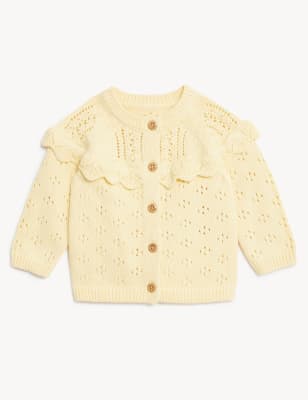 

Girls M&S Collection Pure Cotton Knitted Cardigan (0-3 Yrs) - Mint, Mint