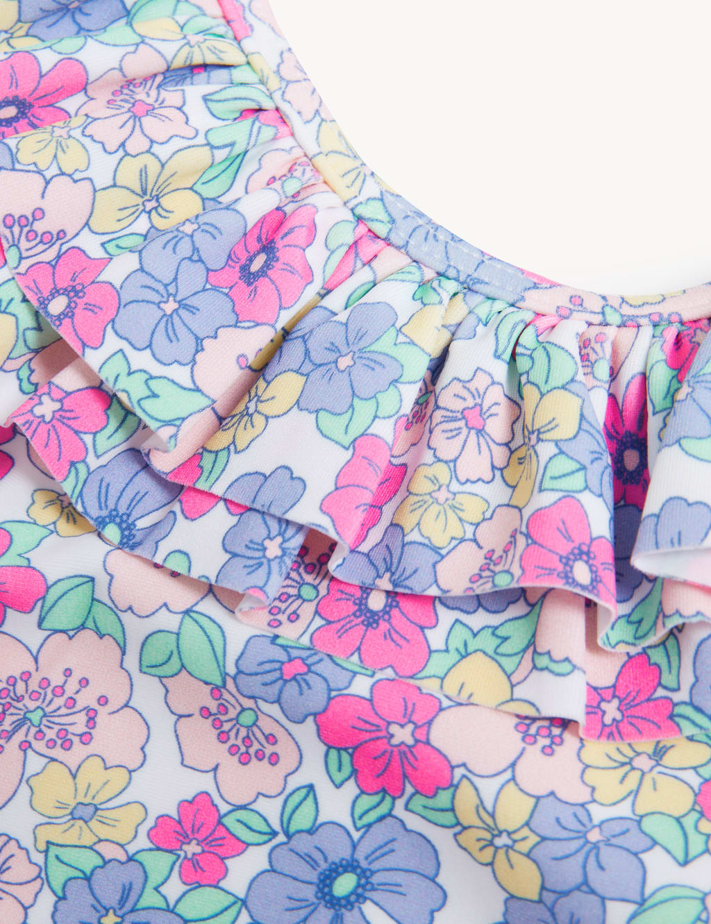 Daisy Print Frill Swimsuit (0-3 Yrs) image 3