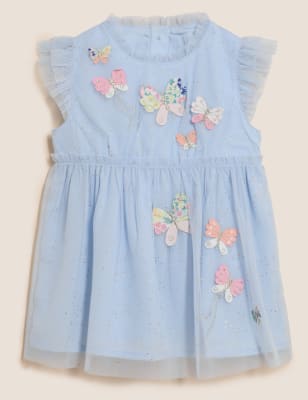 

Girls M&S Collection Butterfly Dress (0-3 Yrs) - Pink, Pink