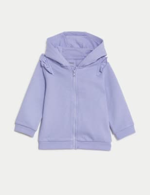 

Girls M&S Collection Cotton Rich Hoodie (0-3 Yrs) - Lilac, Lilac