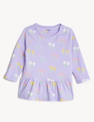 

Girls M&S Collection Pure Cotton Floral Top (0-3 Yrs) - Lilac Mix, Lilac Mix