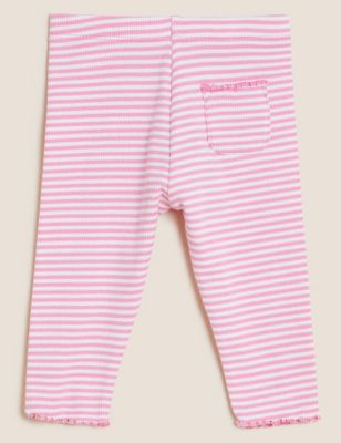 

Girls M&S Collection 3pk Cotton Rich Striped and Fruit Leggings (0-3 Yrs) - Multi, Multi