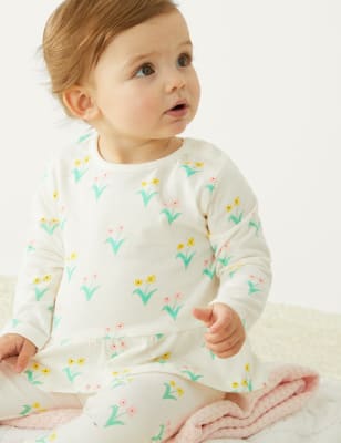 

Girls M&S Collection Pure Cotton Floral Top (0-3 Yrs) - Cream, Cream